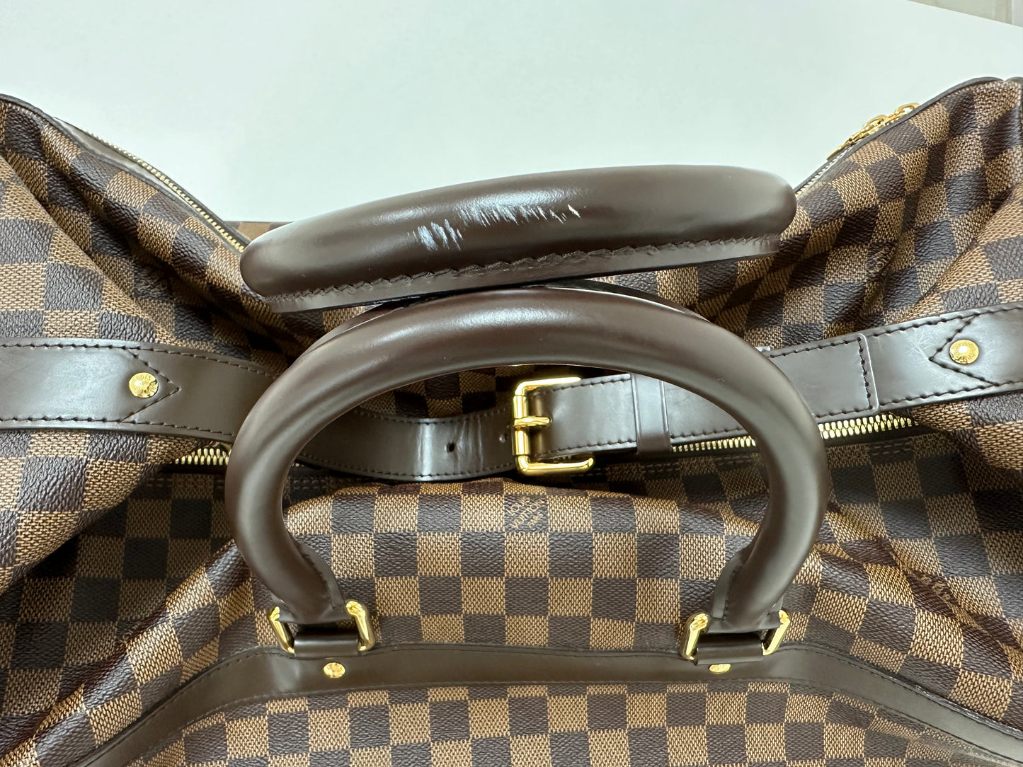Louis Vuitton Eole 50 Damier Ebene Rolling Duffle with Hidden Handle - Pre Loved