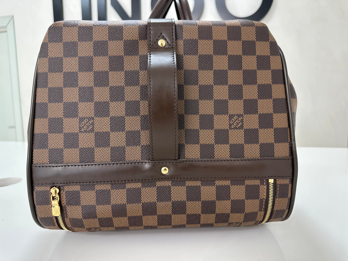Louis Vuitton Eole 50 Damier Ebene Rolling Duffle with Hidden Handle - Pre Loved