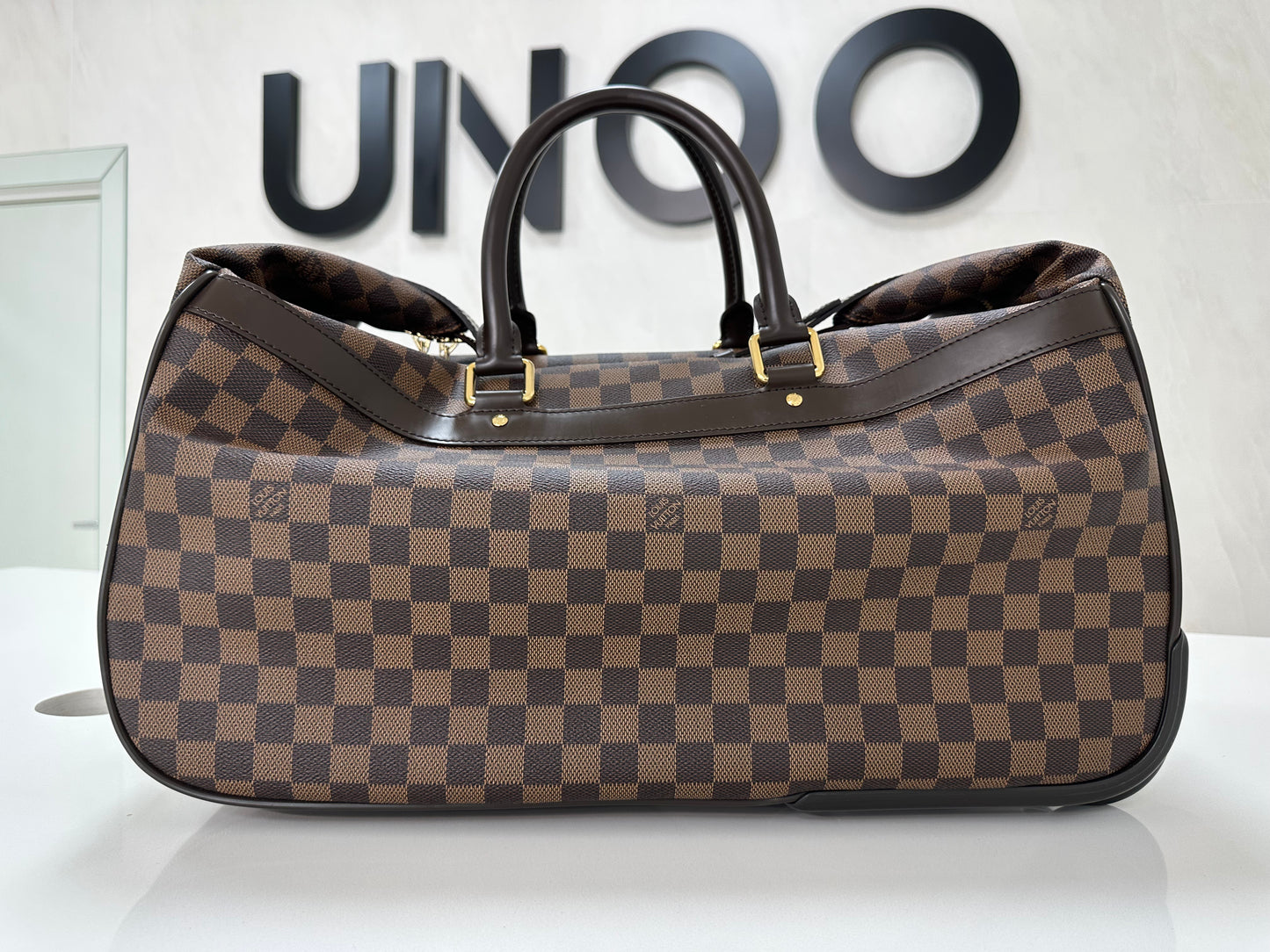 Louis Vuitton Eole 50 Damier Ebene Rolling Duffle with Hidden Handle - Pre Loved