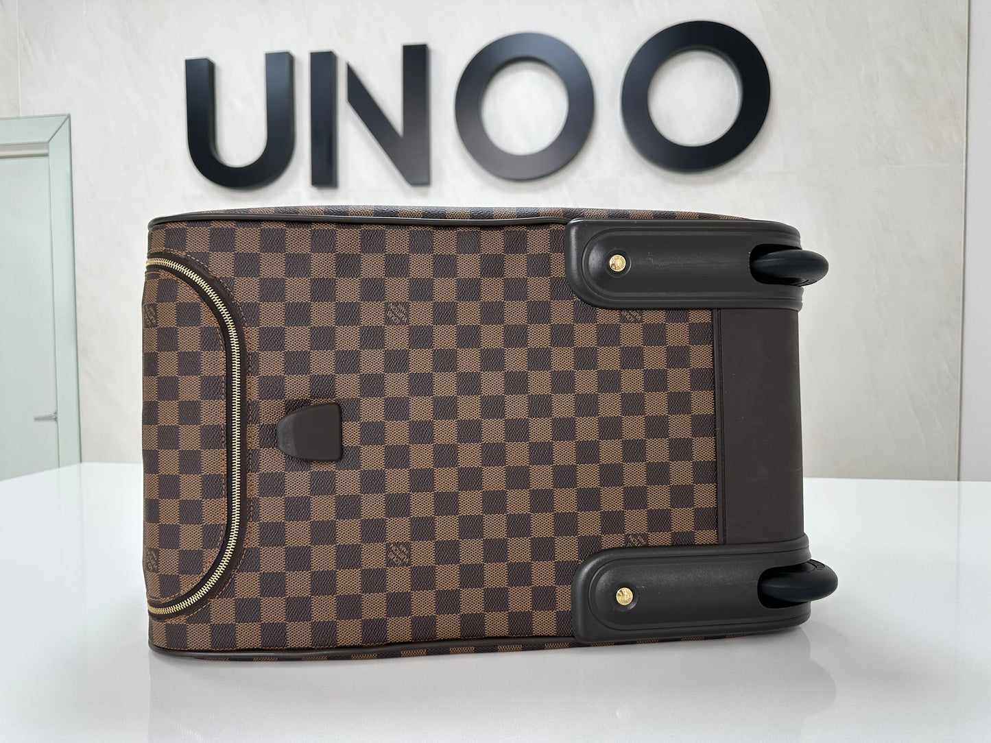 Louis Vuitton Eole 50 Damier Ebene Rolling Duffle with Hidden Handle - Pre Loved