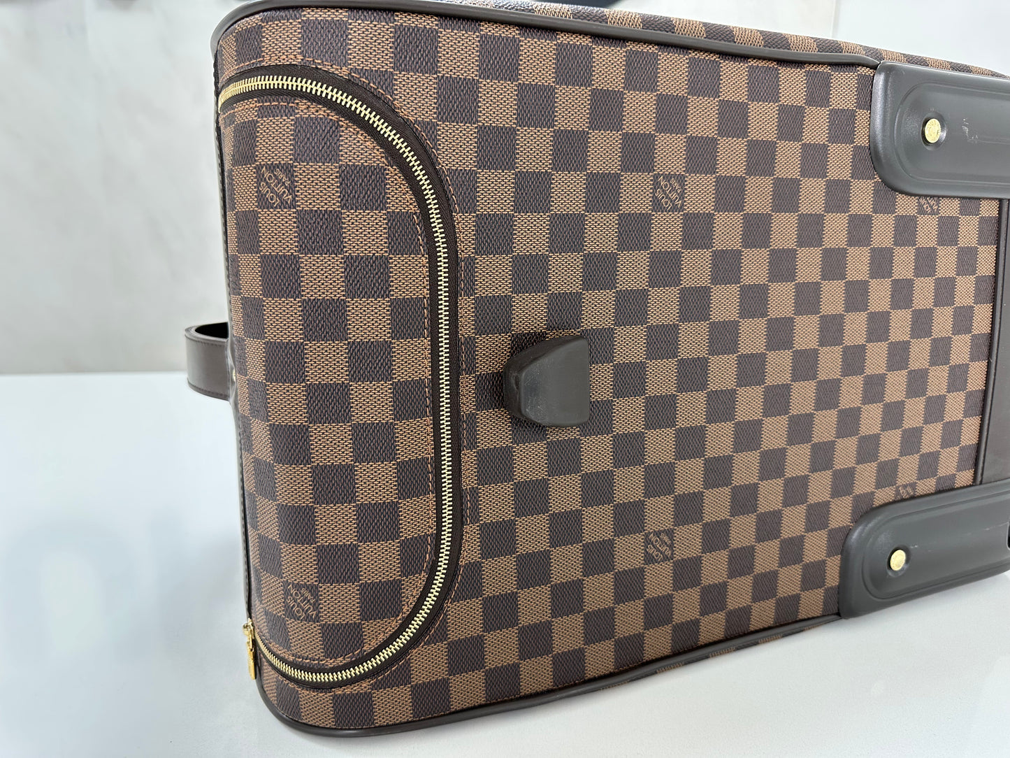 Louis Vuitton Eole 50 Damier Ebene Rolling Duffle with Hidden Handle - Pre Loved