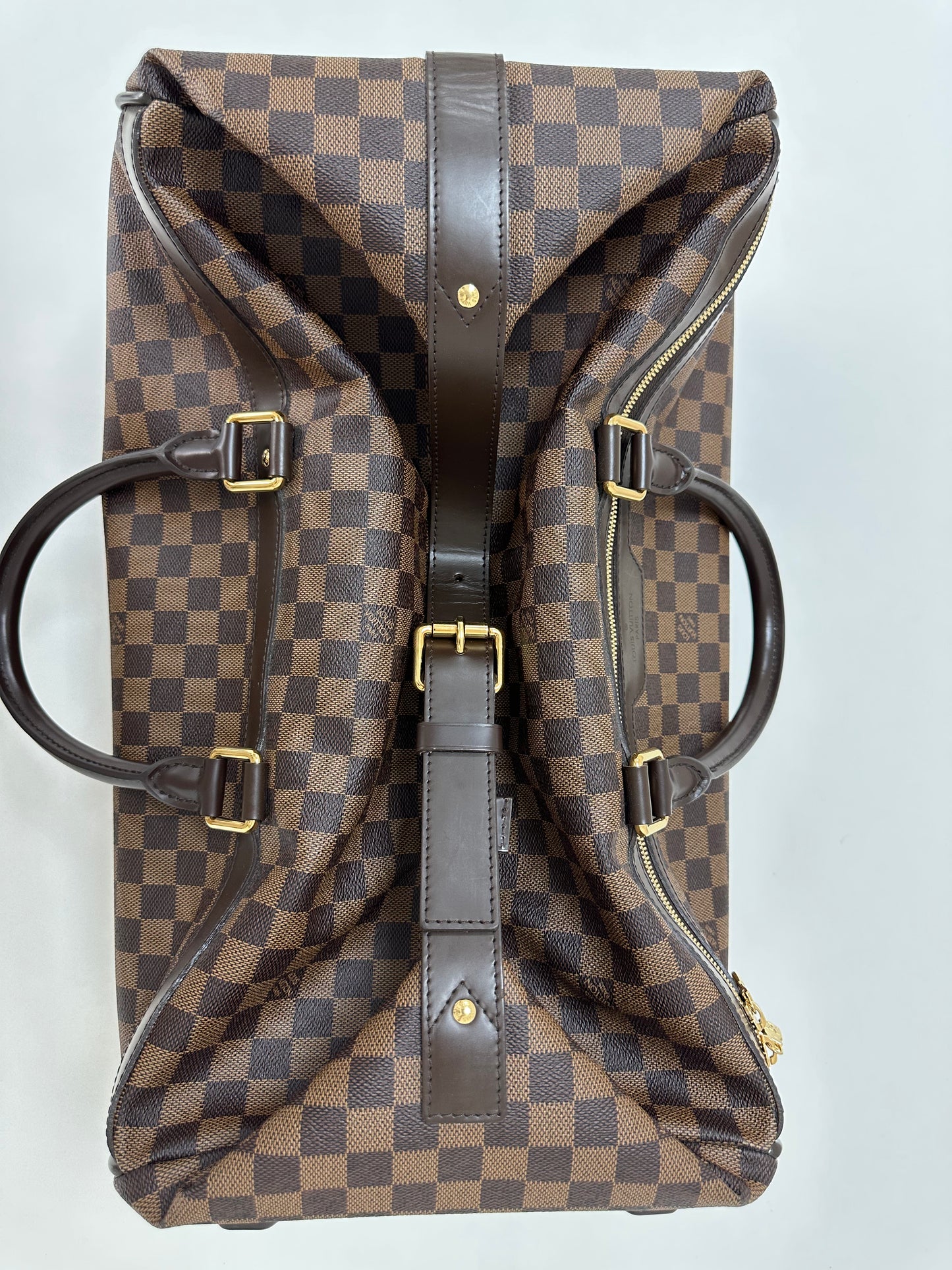 Louis Vuitton Eole 50 Damier Ebene Rolling Duffle with Hidden Handle - Pre Loved