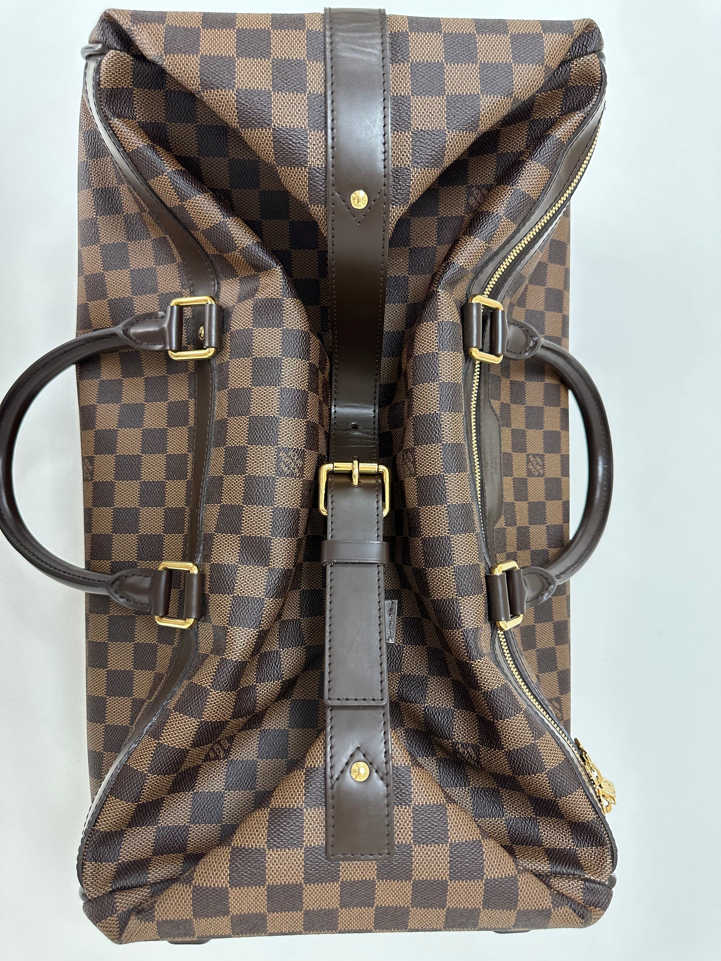 Louis Vuitton Eole 50 Damier Ebene Rolling Duffle with Hidden Handle - Pre Loved