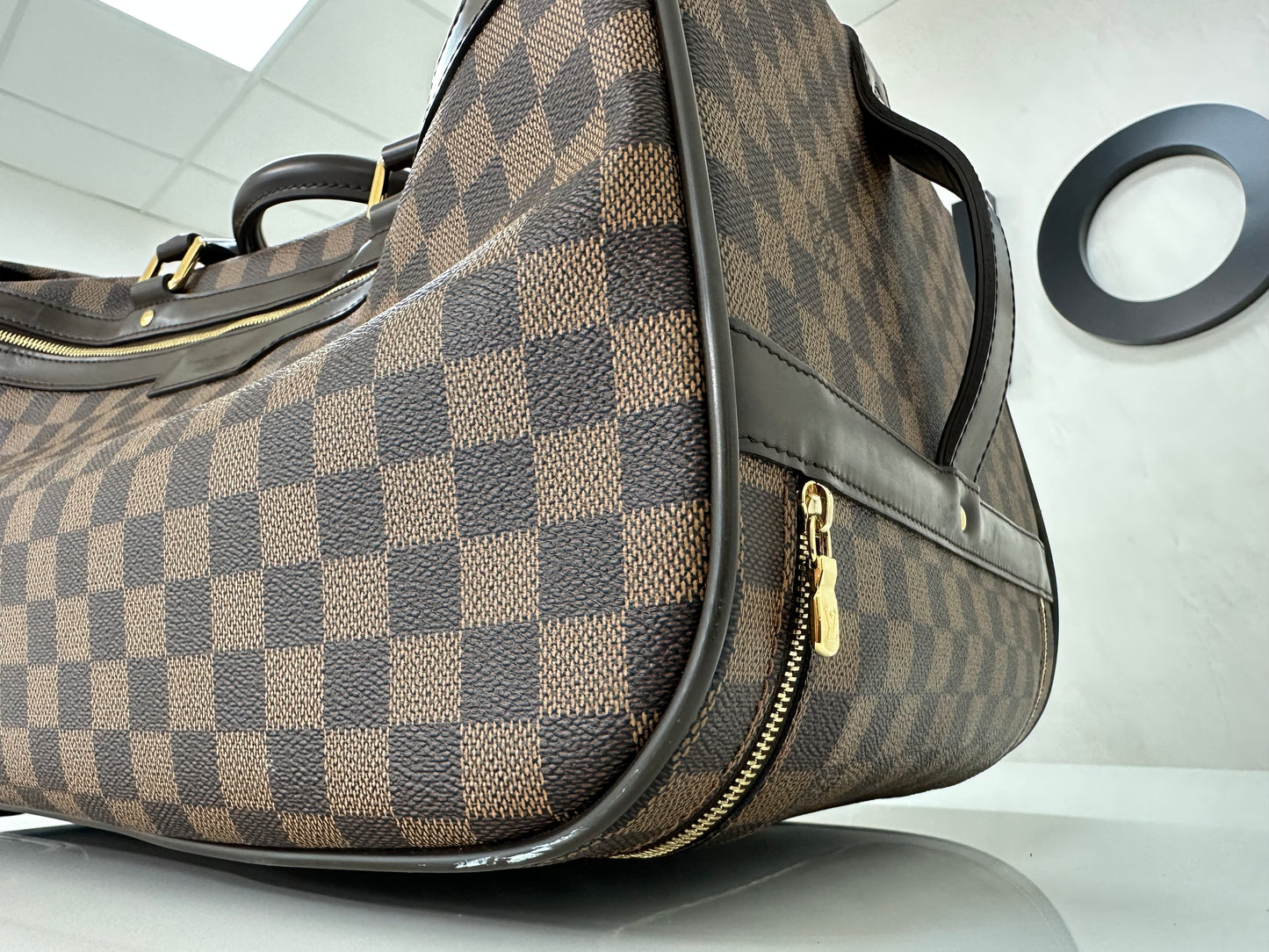 Louis Vuitton Eole 50 Damier Ebene Rolling Duffle with Hidden Handle - Pre Loved