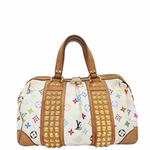 Louis Vuitton Courtney GM White Monogram Multicolore Studded Shoulder Bag - www.unoo.com