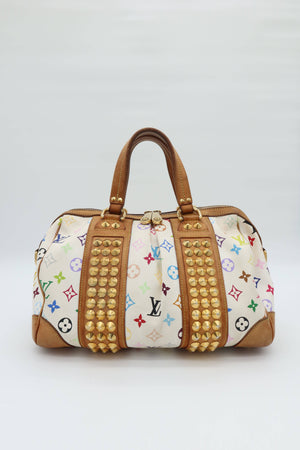 Louis Vuitton Courtney GM White Monogram Multicolore Studded Shoulder Bag - www.unoo.com