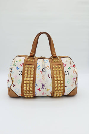 Louis Vuitton Courtney GM White Monogram Multicolore Studded Shoulder Bag - www.unoo.com