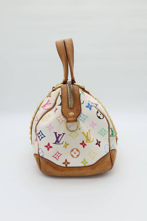 Louis Vuitton Courtney GM White Monogram Multicolore Studded Shoulder Bag - www.unoo.com