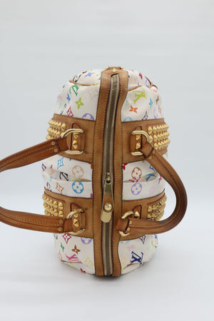 Louis Vuitton Courtney GM White Monogram Multicolore Studded Shoulder Bag - www.unoo.com