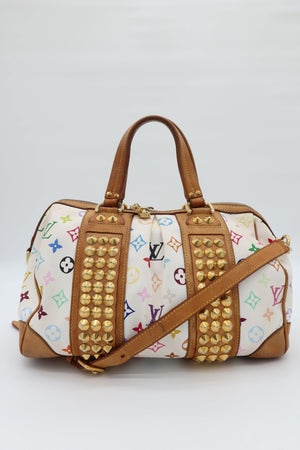 Louis Vuitton Courtney GM White Monogram Multicolore Studded Shoulder Bag - www.unoo.com