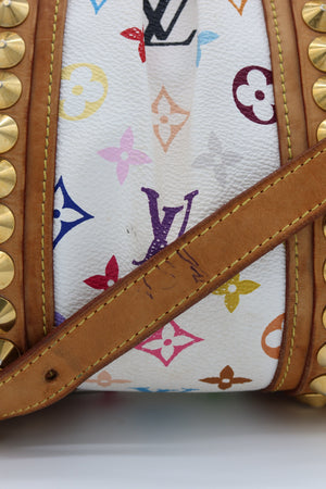 Louis Vuitton Courtney GM White Monogram Multicolore Studded Shoulder Bag - www.unoo.com