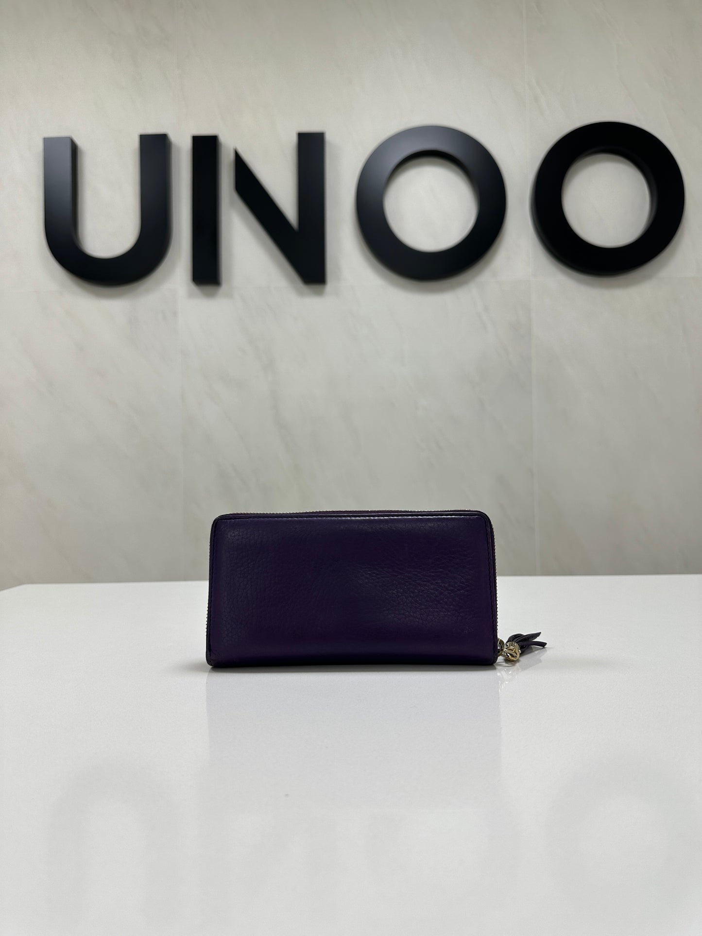 Gucci Interlocking G Leather Wallet Purple - PRE OWNED