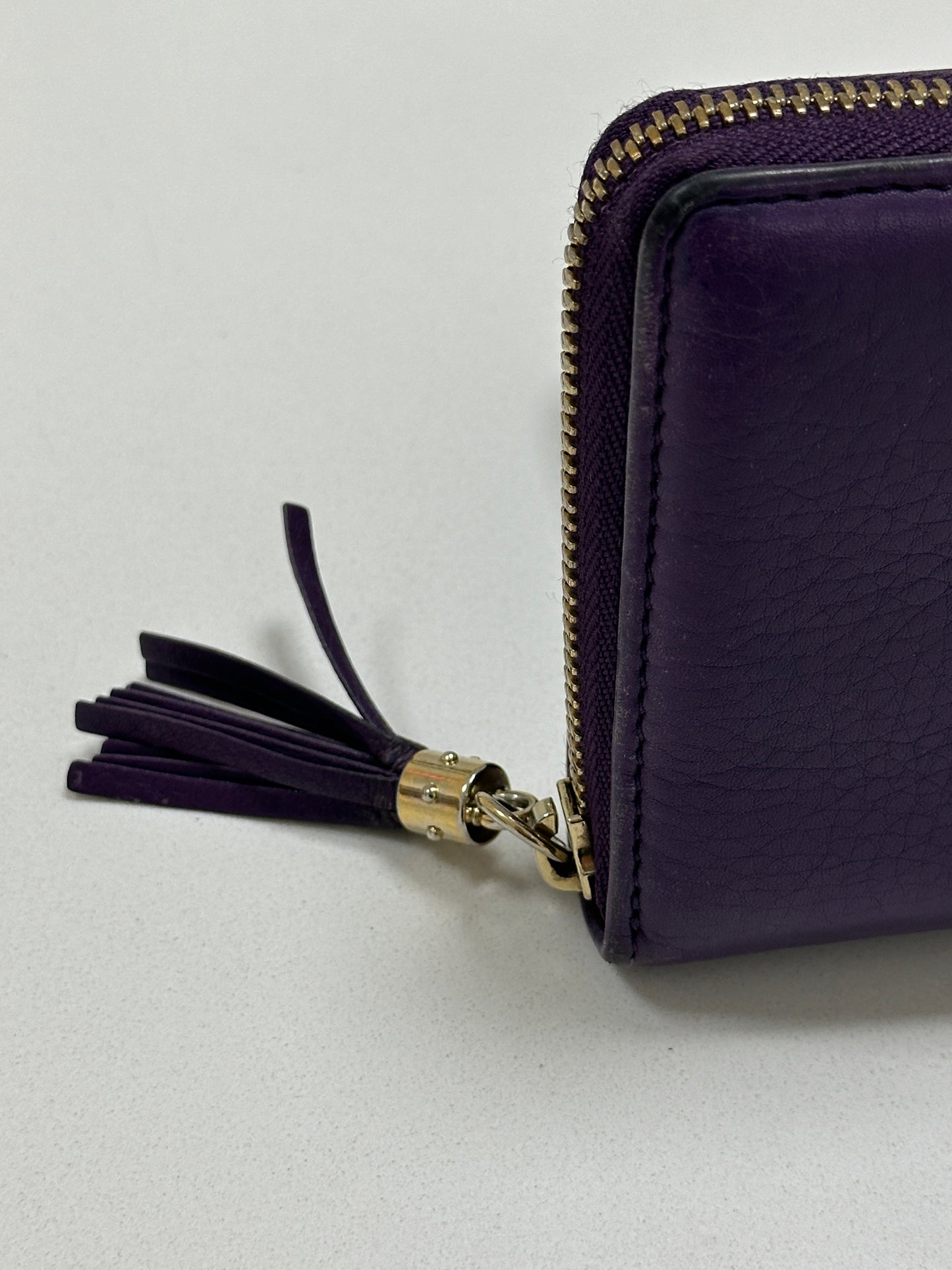 Gucci Interlocking G Leather Wallet Purple - PRE OWNED