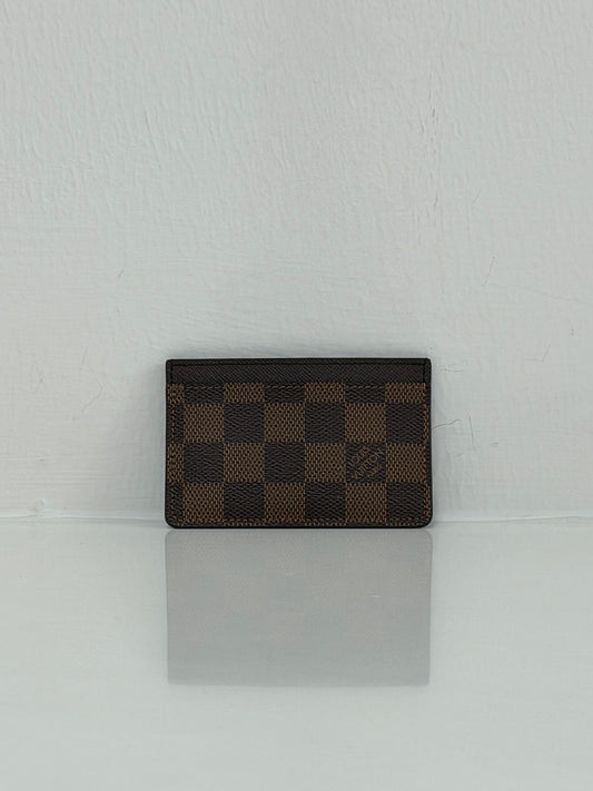 Louis Vuitton Damier Ebene Canvas Card Holder - PRE OWNED