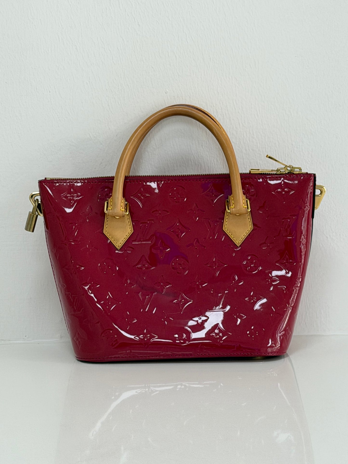 Louis Vuitton Monogram Vernis Montebello MM in Red Patent Leather - PRE OWNED