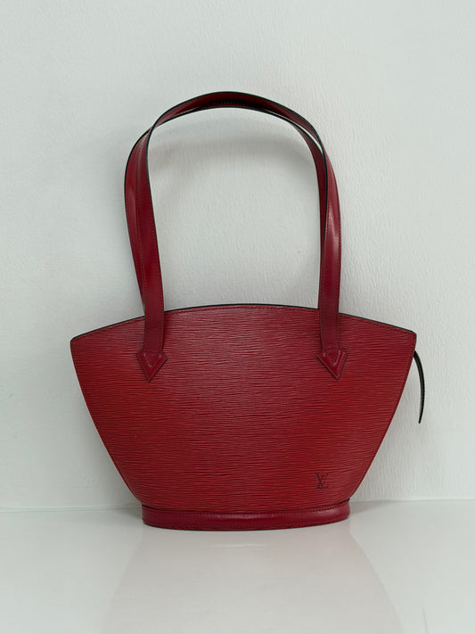 Louis Vuitton Red Epi Leather Saint Jacques PM Red Tote Bag - PRE OWNED