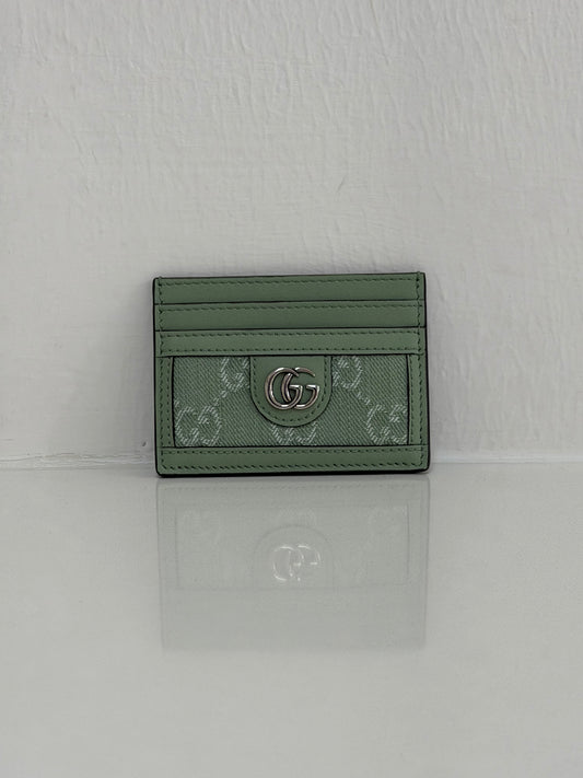 Gucci Ophidia Denim Card Holder - PRE OWNED