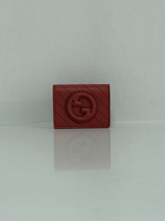 Gucci Blondie Card Case Wallet Round Interlocking G - PRE OWNED