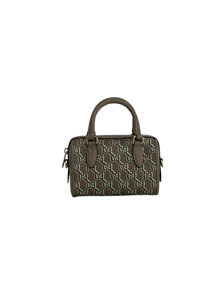 Gucci GG Shadow Monogram Coated Canvas/Leather Mini Ophidia Bowler Bag - BRAND NEW W/O TAGS