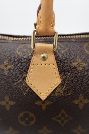 Louis Vuitton Monogram Speedy 30 Brown Canvas Leather Handbag – additional photo 14
