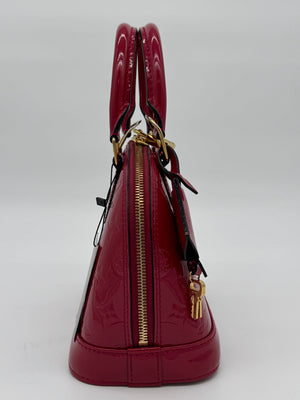 Louis Vuitton Alma BB Rose Indien Monogram Vernis Patent Leather Bag - www.unoo.com
