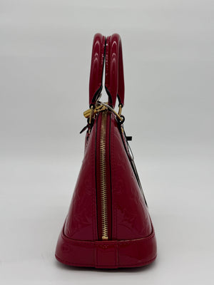 Louis Vuitton Alma BB Rose Indien Monogram Vernis Patent Leather Bag - www.unoo.com