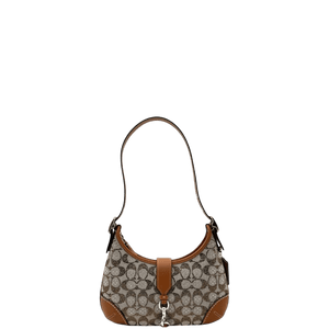 Coach Hamptons Hobo Bag In Crystal Signature Jacquard- Silver/Burnished Amber - www.unoo.com