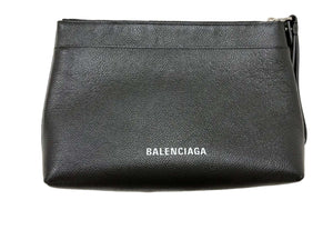 Balenciaga x The Simpsons Black Leather Gus Pouch Wristlet Clutch Bag - www.unoo.com