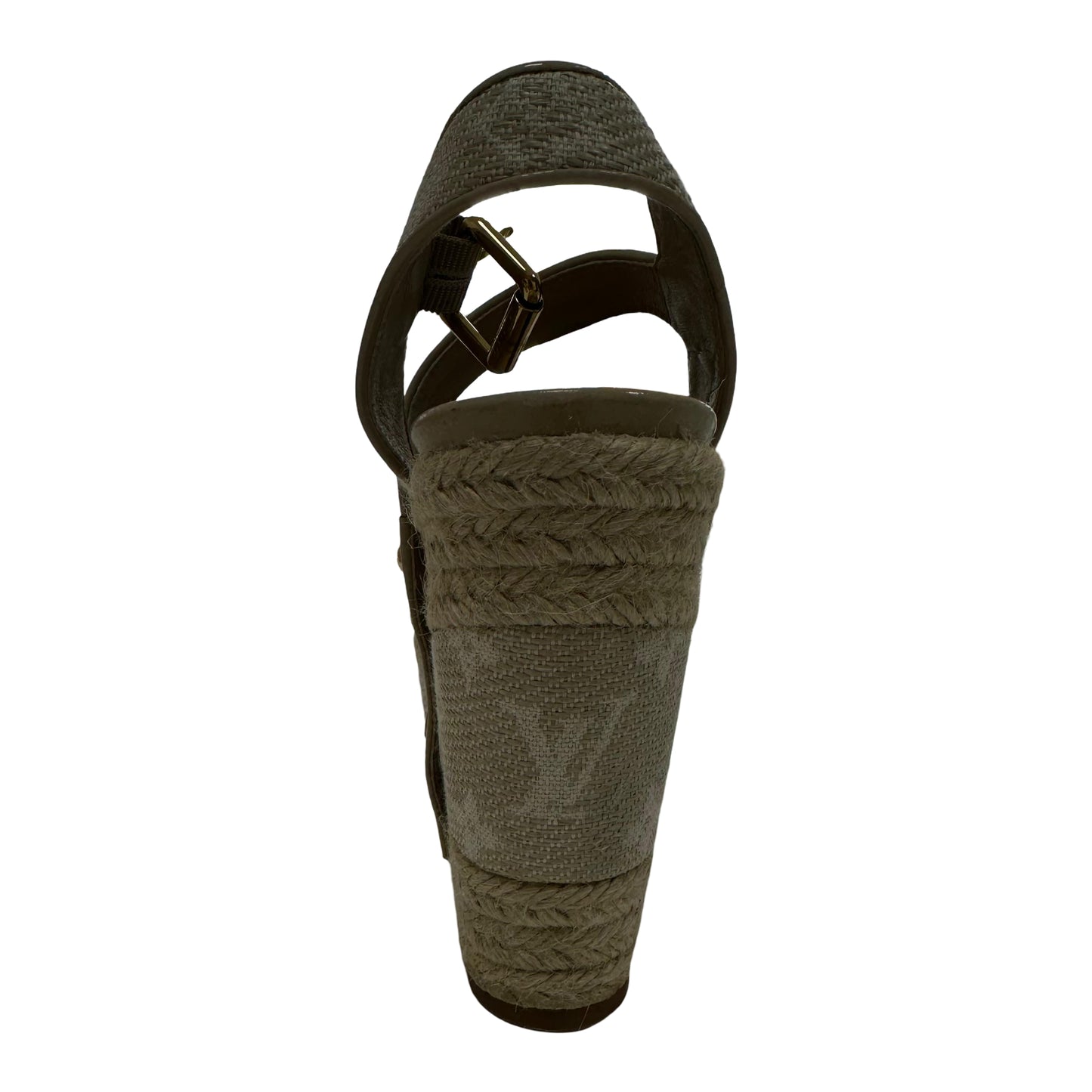 Louis Vuitton Canvas Monogram Nil Espadrille Wedge Sandals - Pre owned