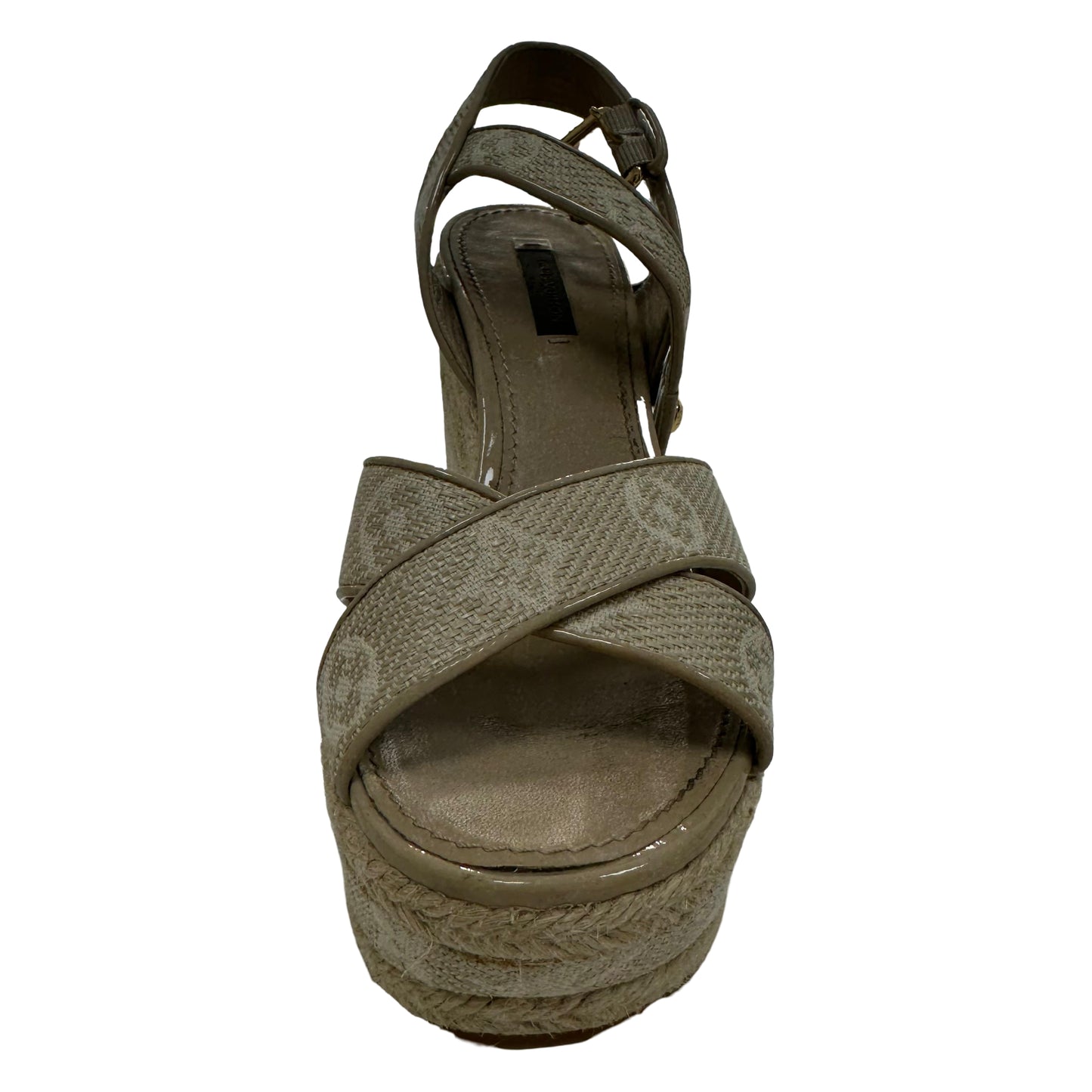 Louis Vuitton Canvas Monogram Nil Espadrille Wedge Sandals - Pre owned