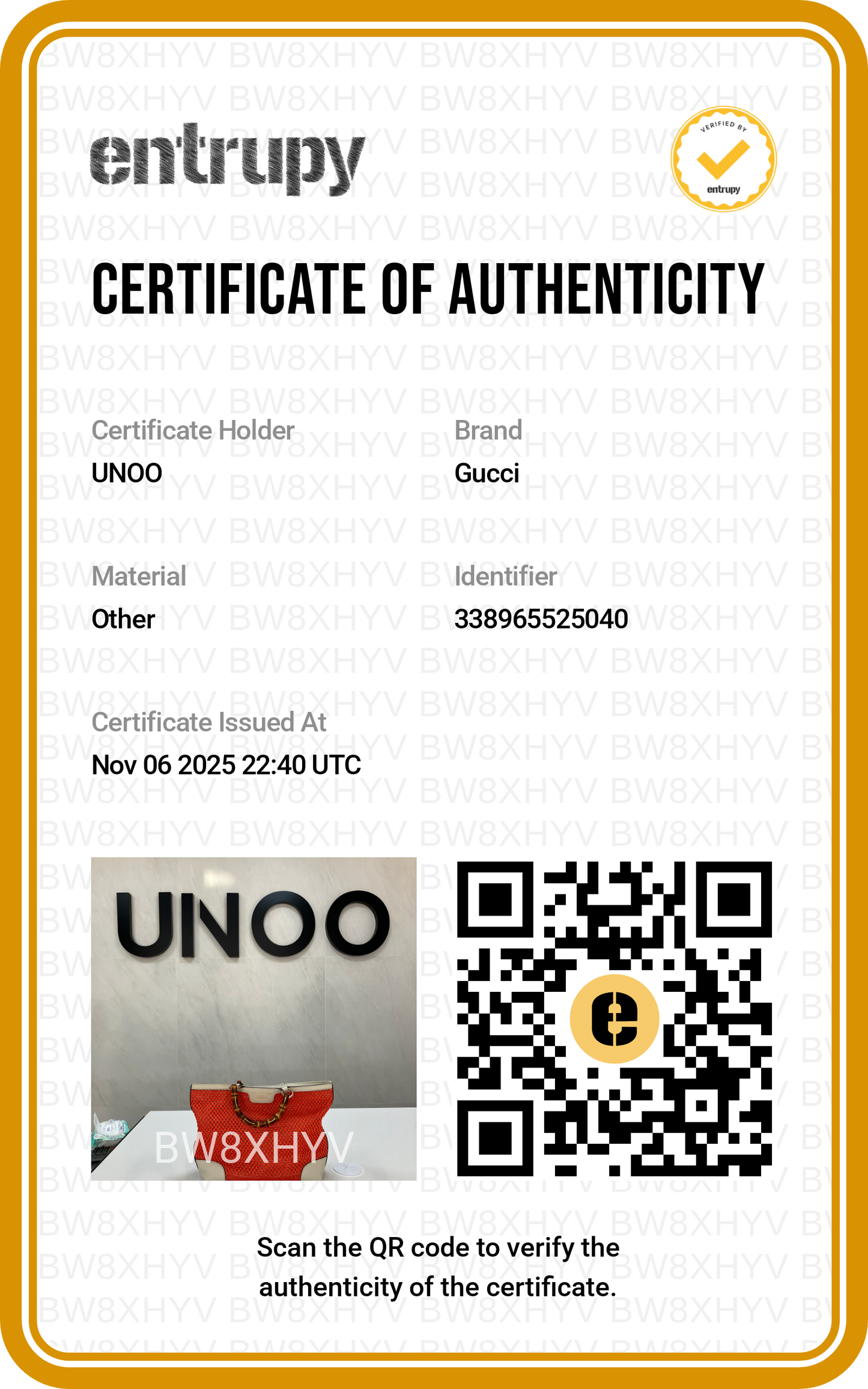 Gucci Bamboo Raffia Tote Bag White/Orange - PRE OWNED