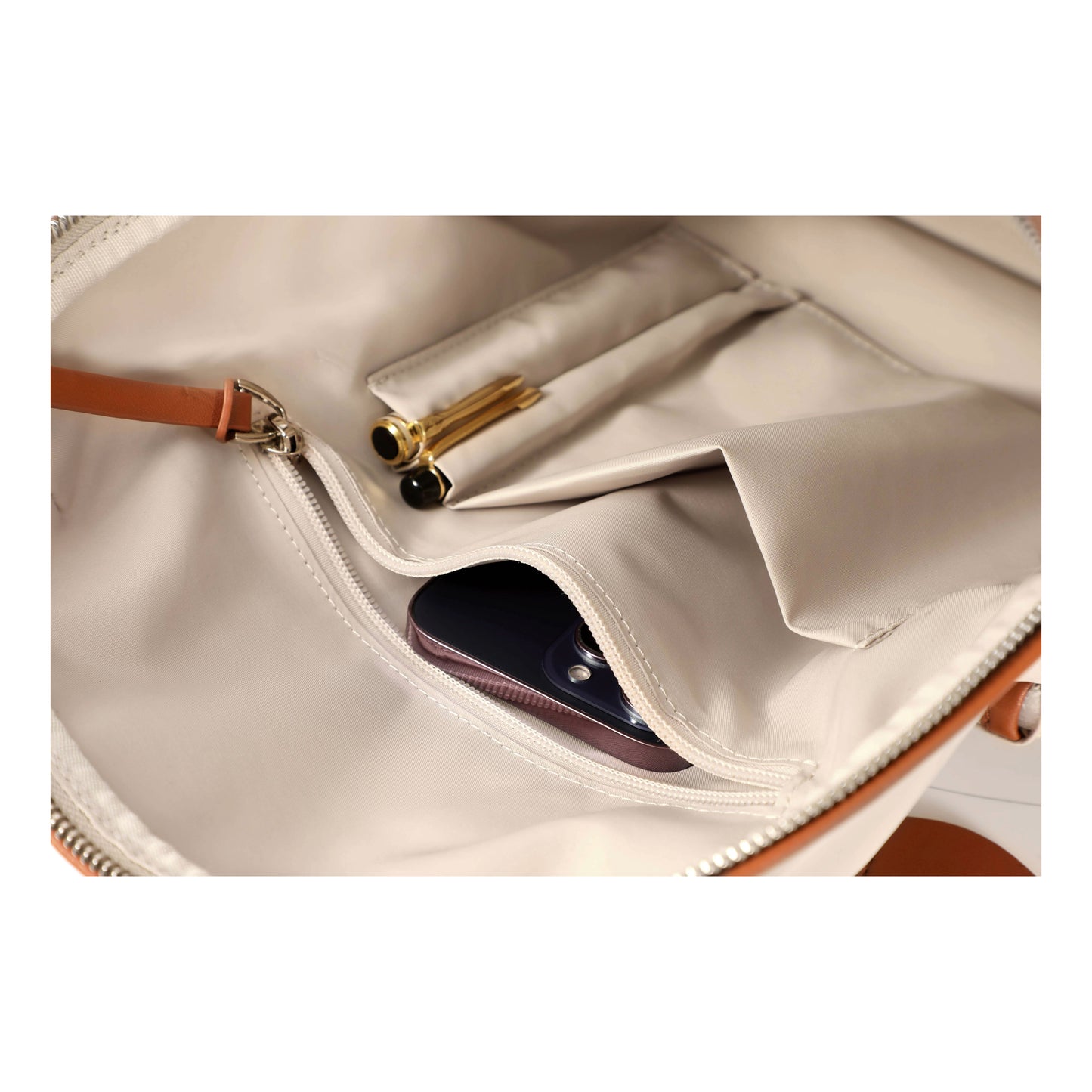 UNOO Elara Backpack -Chalk/Brown