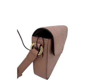 Gucci GG Embossed Leather Mini Crossbody Bag Pink Blush Gold Hardware - www.unoo.com