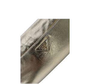 Prada Nappa Leather Flame Clutch Bag Gold Handbag Women’s Designer - www.unoo.com