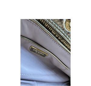 Prada Nappa Leather Flame Clutch Bag Gold Handbag Women’s Designer - www.unoo.com