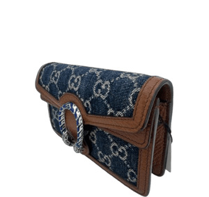 Gucci Dionysus Crossbody Bag Women’s Navy Denim GG Supreme Chain Shoulder Bag - www.unoo.com