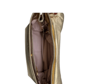 Prada Nappa Leather Flame Clutch Bag Gold Handbag Women’s Designer - www.unoo.com