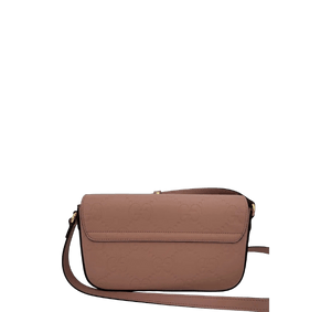 Gucci GG Embossed Leather Mini Crossbody Bag Pink Blush Gold Hardware - www.unoo.com