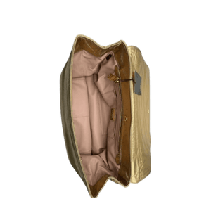 Prada Nappa Leather Flame Clutch Bag Gold Handbag Women’s Designer - www.unoo.com