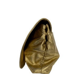 Prada Nappa Leather Flame Clutch Bag Gold Handbag Women’s Designer - www.unoo.com