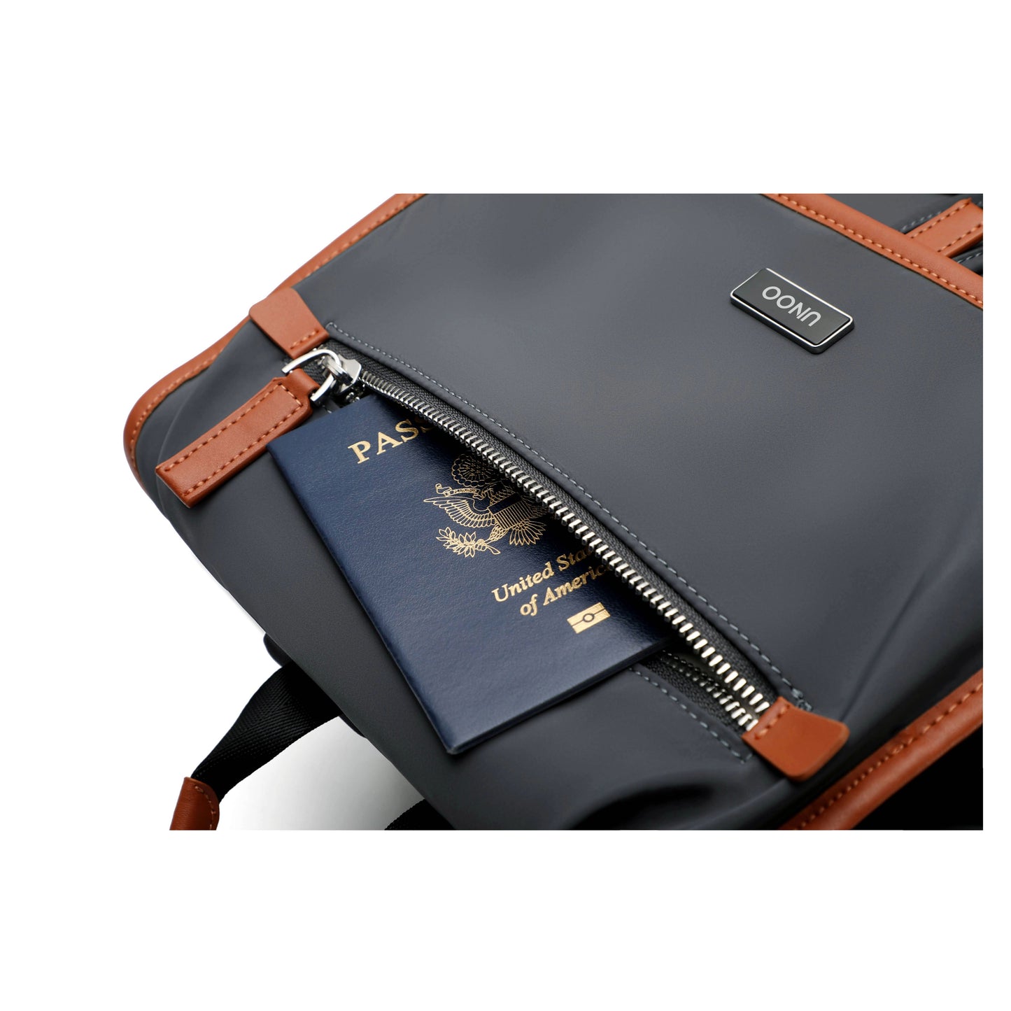 UNOO Elara Backpack - Gray/Orange