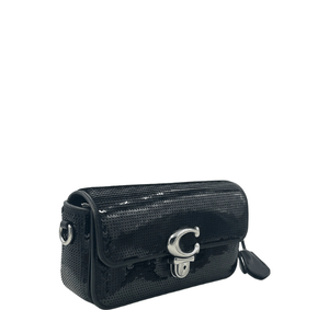 Coach Studio Baguette Sequin Crossbody Bag - Black - www.unoo.com