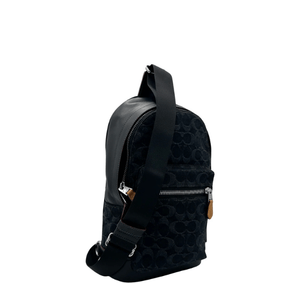 Coach West Pack In Signature Denim - Black - www.unoo.com