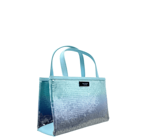 Kate Spade Sam Icon Ombre Sequin Small Tote Bag - Aquamarine Blue - www.unoo.com