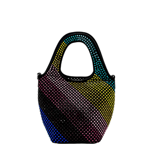 Kurt Geiger Small Chelsea Crystal Hobo Bag- Rainbow Crystal - www.unoo.com