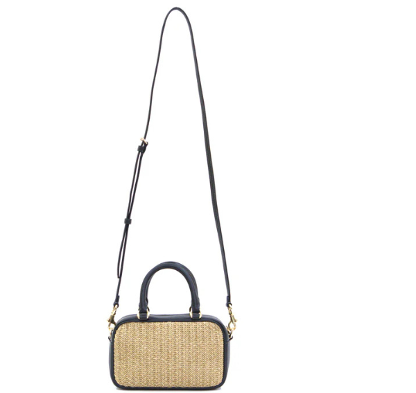 Coach Satchel Crossbody Straw - Toast Black