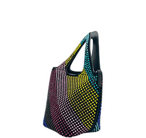 Kurt Geiger Small Chelsea Crystal Hobo Bag- Rainbow Crystal - www.unoo.com