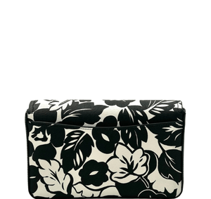 Kate Spade Morgan Tropical Foliage Flap Chain Wallet - White/Black - www.unoo.com