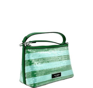 Kate Spade Lulu Seaside Stripe Sequin East West Pouchette - Green - www.unoo.com