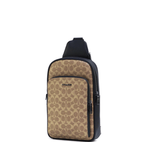 Coach Ethan Pack In Sıgnature Canvas - Tan/Black - www.unoo.com